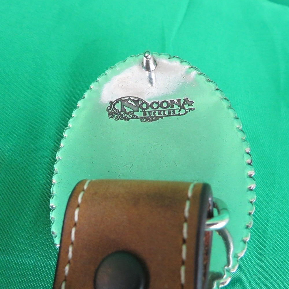Nocona Womens Brown Leather Western 24" Belt & Silver Bull Rider Buckle N4421844 - Picture 3 of 9